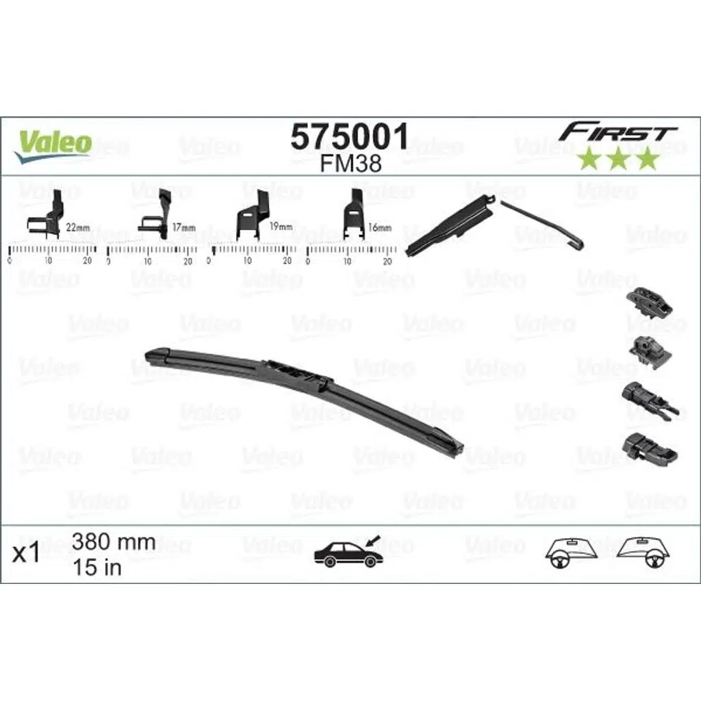 VALEO MUZ SİLECEK 380mm (4 APARATLI) (1 AD) (1 AD )