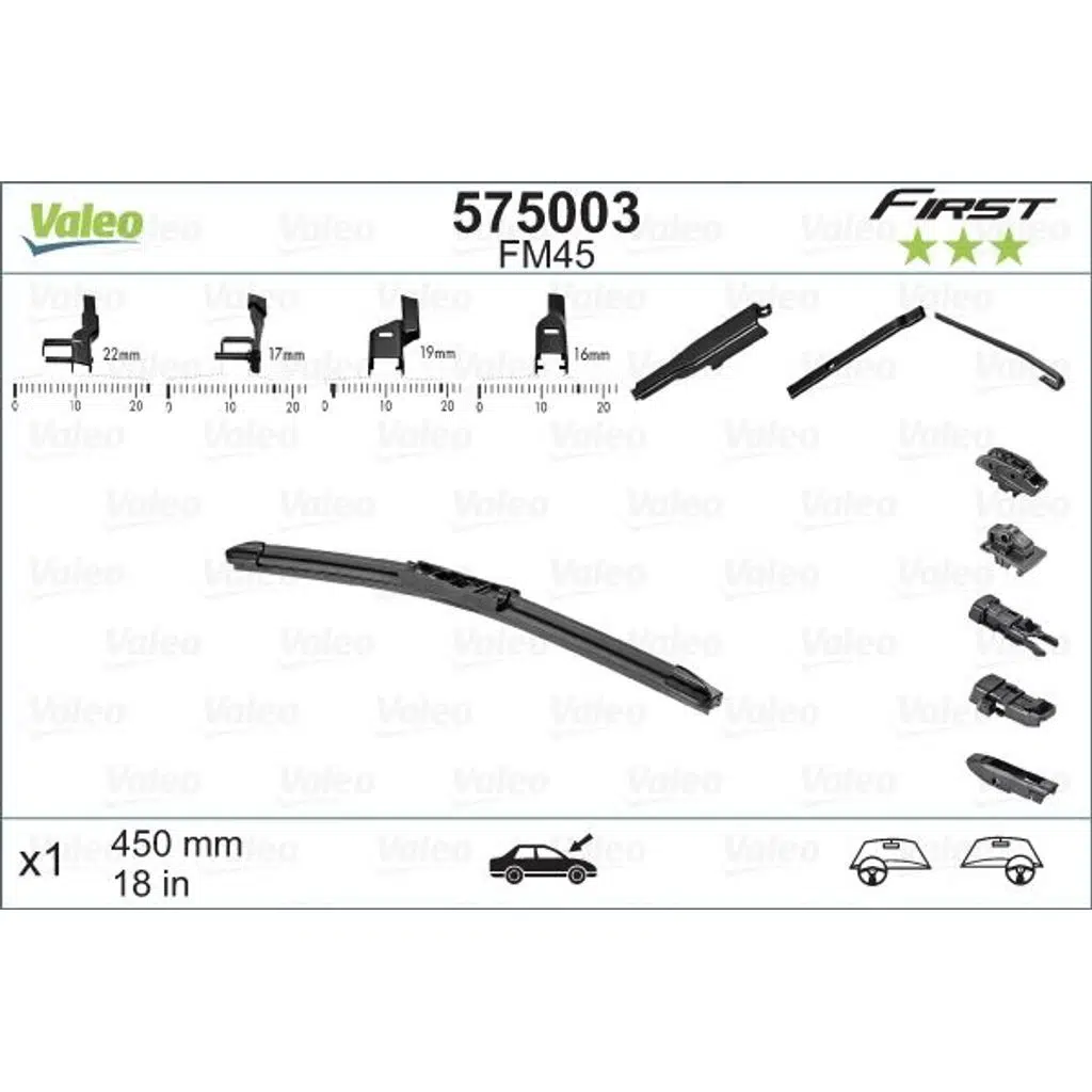 VALEO MUZ SİLECEK 450 mm (4 APARATLI) (1 AD) (1 AD )