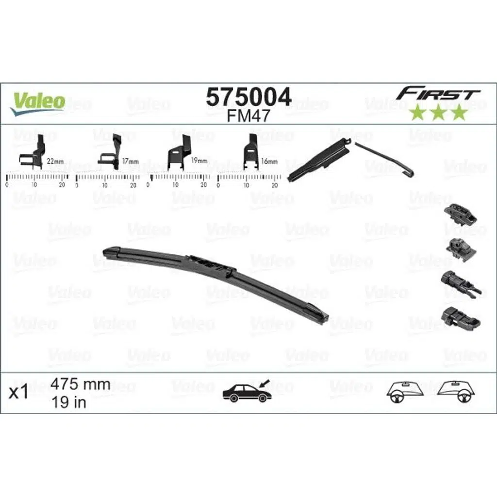 VALEO MUZ SİLECEK 475 mm (4 APARATLI) (1 AD) (1 AD )