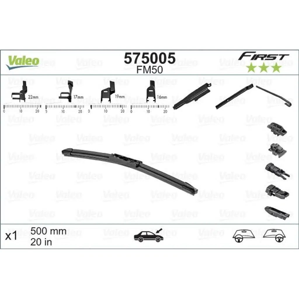 VALEO MUZ SİLECEK 500 mm (4 APARATLI) (1 AD) (1 AD )