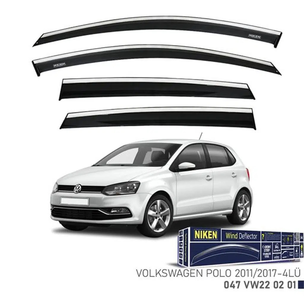 VW POLO 2011-2017 KROMLU CAM RÜZGARLIĞI 4LÜ (1 TK )