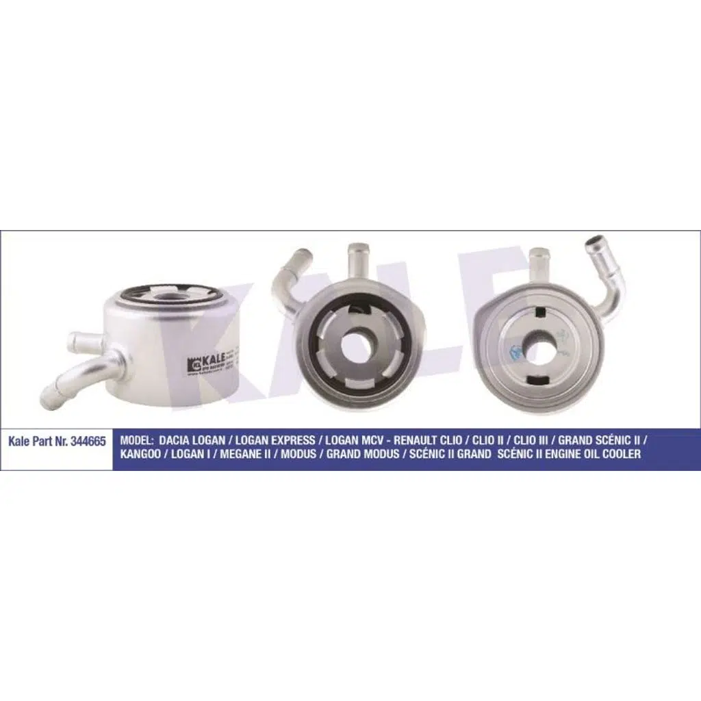 YAĞ SOĞUTUCU DACIA LOGAN RENAULT CLIO/GRAND SCÉNIC II/KANGOO/MEGANE II/MODUS AL / PL / BRZ (EURO 4 MOTOR) (1 AD )