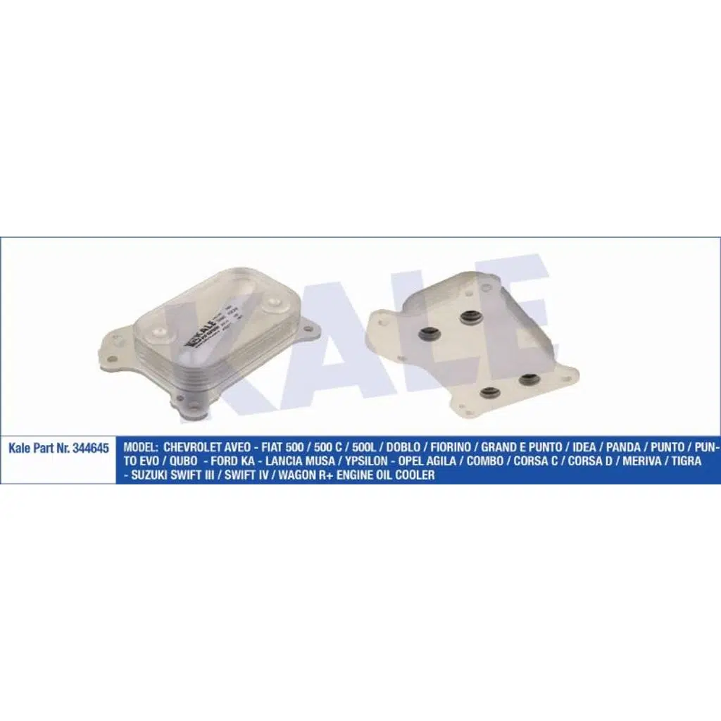 YAĞ SOĞUTUCU FIAT 500/DOBLO/FIORINO/GRANDE PUNTO/EVO OPEL COMBO/CORSA C-D SUZUKI SWIFT AL/PL/BRZ (1 AD )