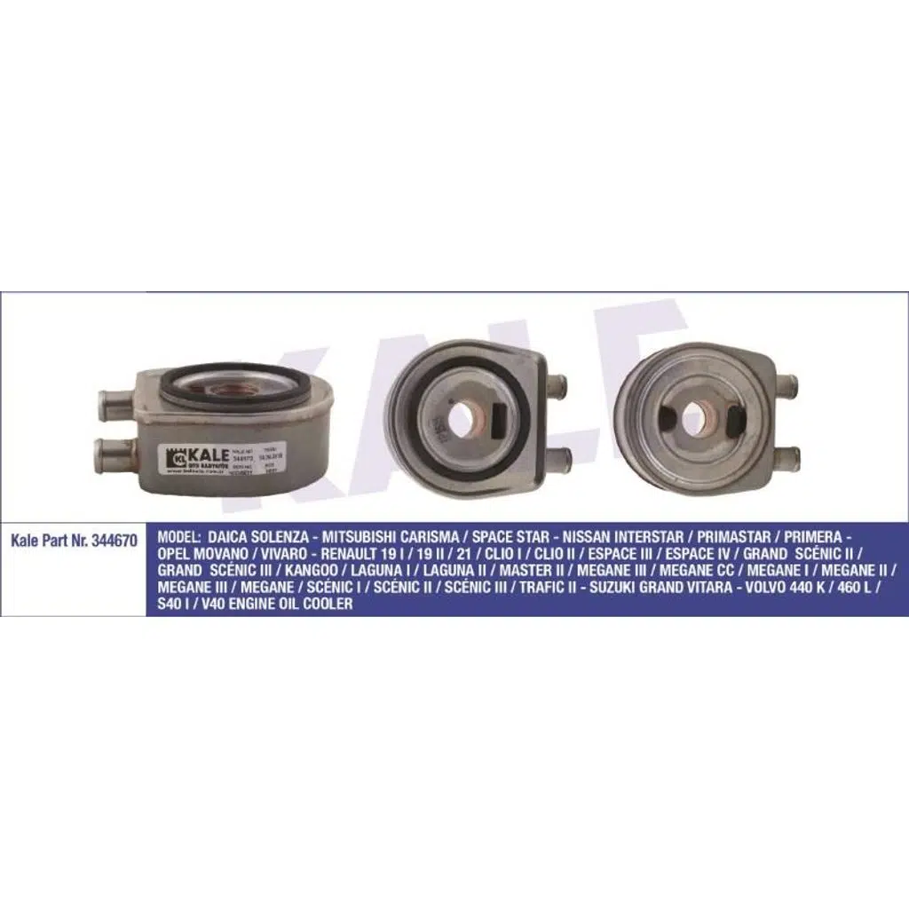 YAĞ SOĞUTUCU OPEL MOVANO RENAULT 19/21/CLIO I-II/KANGOO/MASTER II/MEGANE /TRAFIC II AL / PL / BRZ (1 AD )